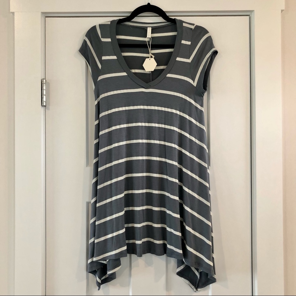 Pink Blush Striped Maternity Shirt